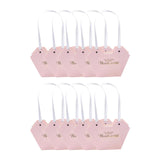 Maxbell 10Pcs Butterfly Handbags Wedding Supplies Handheld Boxes for Teachers Pink