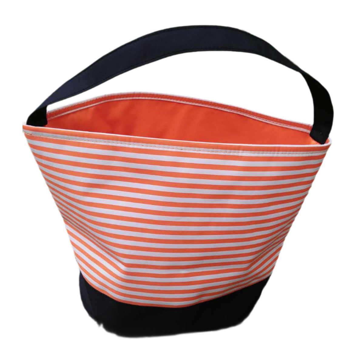 Maxbell Halloween Candy Basket Empty Halloween Decoration Lightweight Storage Basket Orange stripes