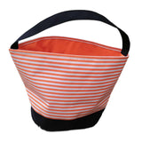 Maxbell Halloween Candy Basket Empty Halloween Decoration Lightweight Storage Basket Orange stripes
