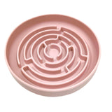 Maxbell Slow feed Bowl Easy to Clean Silicone Dog Food Bowl for Pets Dogs Puppy Cats Pink