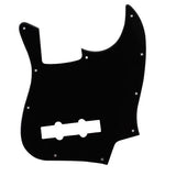 Maxbell Maxbell Black Pickguard 1 Ply 10 Hole For Jazz J Bass Guitar