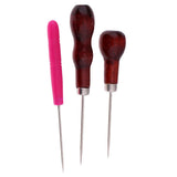 Maxbell 4Pcs/lot Leather Craft Awl Sewing Punching Hole Pin Stitching Tool