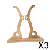 Maxbell 3xChinese Style Palace Bracket Holder Stand For Round Circular Hand Fan