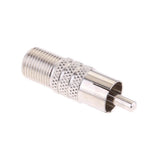 Maxbell 2x10x F Type Female to RCA Male Coax Coaxial Cable Audio Adapter Connector