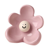 Maxbell Flower Vase Unique Cute Smiling Face Plant Pot for Porch Bedroom Dining Room pink