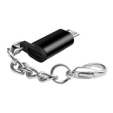 Maxbell 5xType C Adapter with Keychain Charger to Micro USB Converter Connector Black
