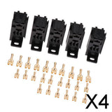 Maxbell 4x5 Pieces 60AMP Micro 5Pin Relay Board Mount Socket for 25 Copper Terminals