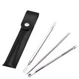 Maxbell Maxbell 3Pcs Blackhead Remover Extractor Tool for Blackhead Acne Spot Cleaners Black