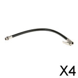 Maxbell 4xMotorcycle Car Tyre Air Pump Inflator 1/4" Rubber Air Pipe Hose & Zinc Valve