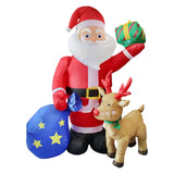 Maxbell 6ft Christmas Santa Claus Blow up Decoration EU 220V Adorable for Porch Lawn