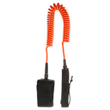 Maxbell 10ft Coiled SUP Surfboard Surfing Board Leash Double Swivel Yellow&Orange
