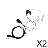 Maxbell 2x2-pin Covert Acoustic Tube Earpiece Headset for Kenwood Wouxun Baofeng