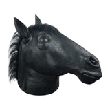 Maxbell Halloween Horse Mask Latex Animal Mask for Role Playing Birthday Dressing up Black