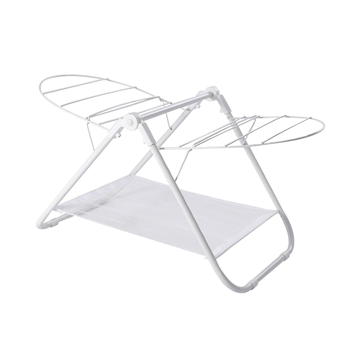 Maxbell Foldable Clothes Drying Rack 2 Wing for Pants Clothes Skirts Patio Apartment S