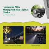 Bike Headlight, Rechargeable extreme-bright Front Light, Waterproof, Night Riding Black RM-400
