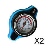 Maxbell 2xUniversal 0.9 Bar Thermostatic Radiator Cap Cover Water Temperature Gauge