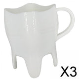 Maxbell 3x1x Dental Tooth Shaped Novelty Gift ABS Coffee Cup for Home Restaurant