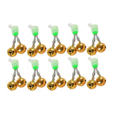 Maxbell 10x Fishing Rod Lure Alarm Bell with Double Ring Bells for Fishing Beginners Gold Spiral