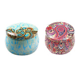 Maxbell 2x Tinplate Box Cookies Candy Storage Jar for Christmas Wrapping Gifts