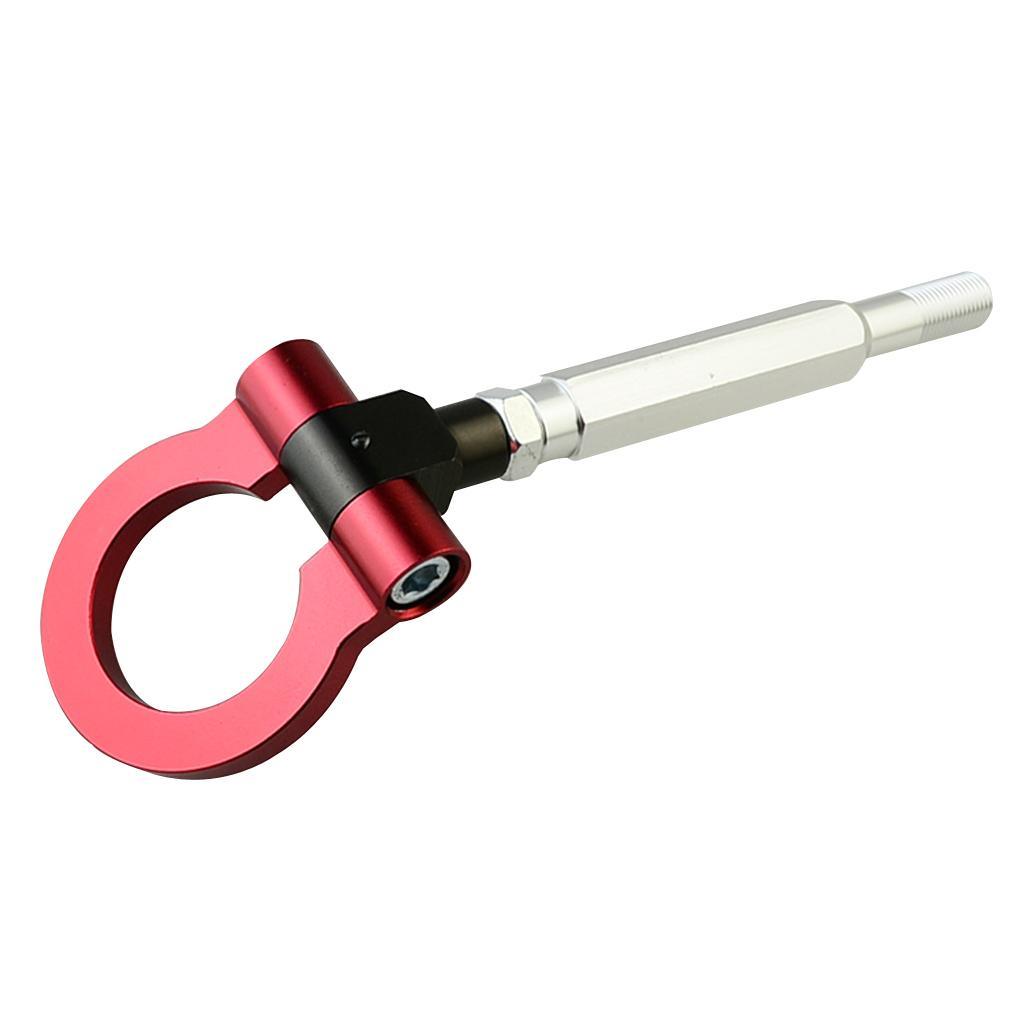 Maxbell Red Folding Ring Screw on Front Rear Bumper Tow Hook for Subaru STI