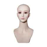 Maxbell Female Mannequin Head Stable Manikin Head for Shopping Mall Barbershop Salon