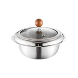 Maxbell Stainless Steel Mixing Bowl Portable Soup Bowl for Kitchen Restaurant Baking with Lid