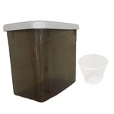 Maxbell Rice Storage Container Space Saving Sealed Grain Storage Bin for Sugar Flour gray