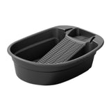 Maxbell Laundry Washtub Cleaning Basin Towels Outdoor Indoor Scarves Washboard Basin 48cmx38cmx14cm