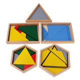 Maxbell Maxbell Montessori Educational Learning Wooden Toy - Constructive Triangles Matching