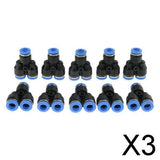 Maxbell 3xPush To Connect Fitting, Pneumatic Y Connector Air Hose Tube 10 Pcs PY-6