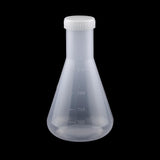 Maxbell 5x250ml Plastic Transparent Laboratory Conical Flask Container Bottle with Cap