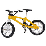 Alloy Mountain Bike Model Mini Finger Bike Bicycle Cool Boy Toy Gift Yellow