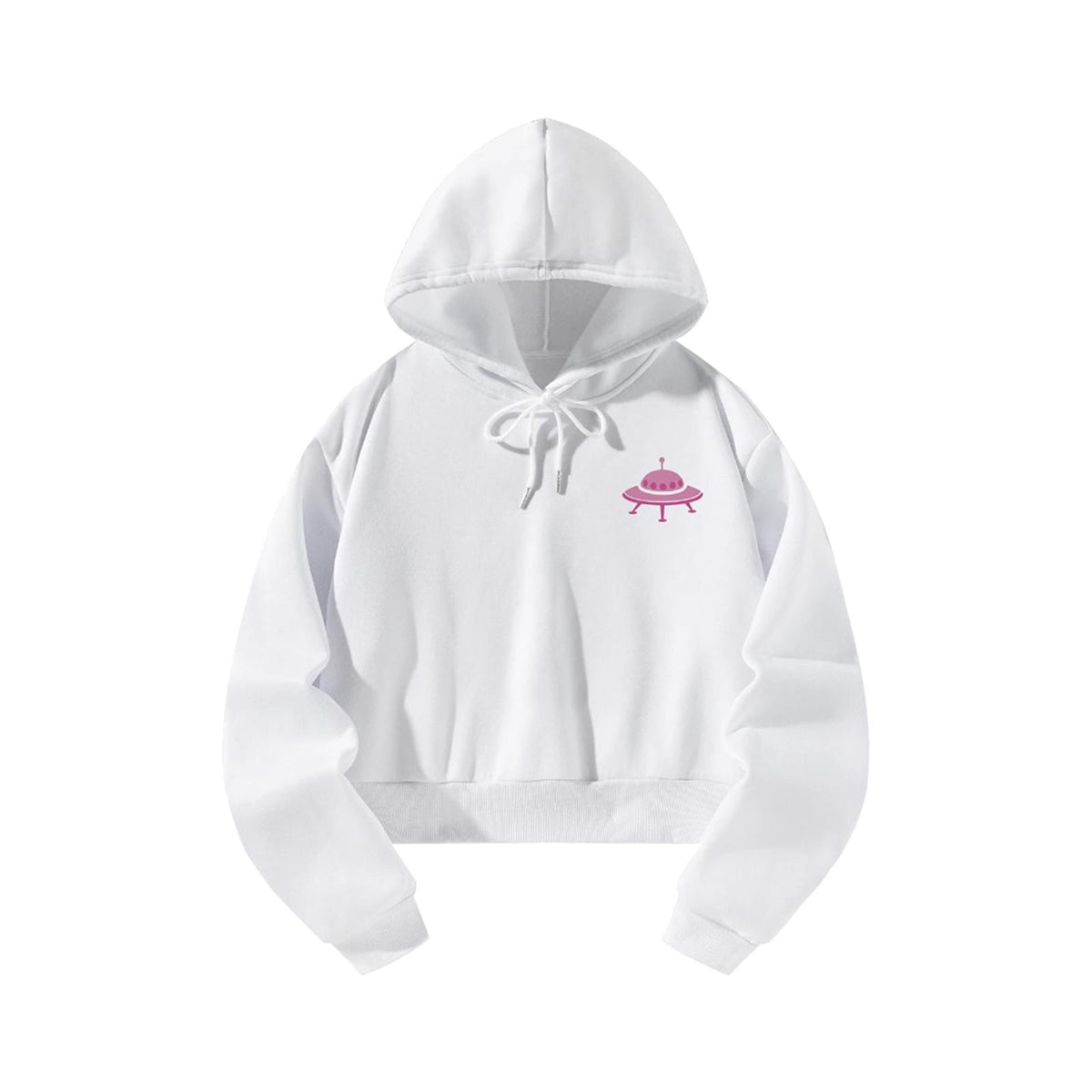 Maxbell Long Sleeve Cropped Sweatshirt Womens Casual Hoodies for Walking Office Work S