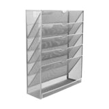 Maxbell Wall Mounted File Organizer Vertical Multilayer for Display files Newspapers Silver
