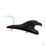 Maxbell 2x Motorcycle Front Fender Light Eagle Face Ornament Eyes Light Frame