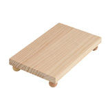 Maxbell Wooden Cosmetic Stand Sturdy Pedestal Stand for Dresser Countertop Dormitory Medium Wood
