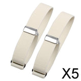 Maxbell 5x2 Pieces Fashion Mens Shirt Sleeve Holder Elasticated Armbands Women White