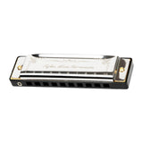 Maxbell Harmonica Toy Ten Hole Diatonic Harmonica for Travel Outings Boys Girls Gifts Silver