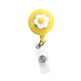 Maxbell ID Clip Reel Retractable Holder Flowers Badge for Volunteers Students Nurses Style C
