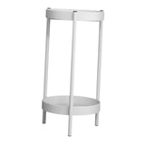 Maxbell Plant Stand Double Tier Carbon Steel Sturdy Flower Stand for Bedroom Kitchen White