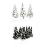 Maxbell 20pcs Model Cedar Trees White snow winter forest train railway Game Scene layout