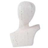Maxbell Abstract Human Figurine Bust Sculpture Collectible Desktop Head Resin Statue White
