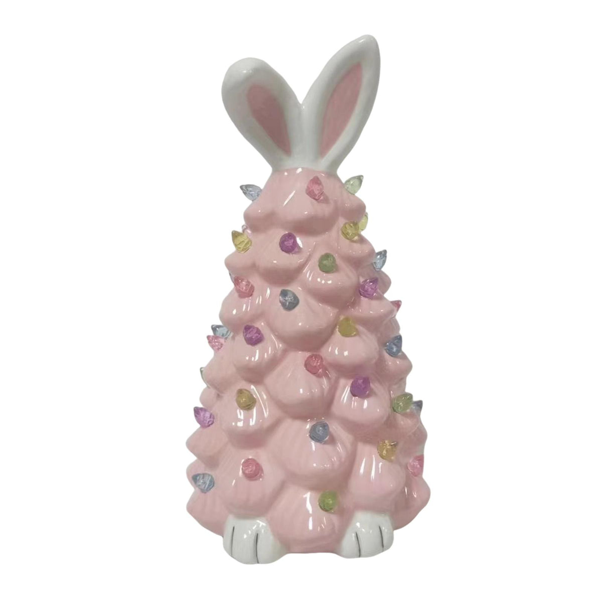 Maxbell Lighted Bunny Easter Decoration for Shelves NightStand Easter Gifts Bedroom pink