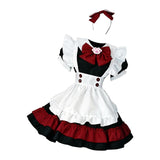 Maxbell 2xFrench Maids Costume Headwear Sets with Apron Womens Dress Fancy Dress