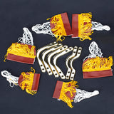 Maxbell Pool Snooker Table Cotton Nets Pockets with Fringe Brass Finish Irons for Children