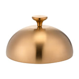 Maxbell Stainless Steel Burger Cover Basting Steaming Cover for Kitchen Cheeseburger Diameter 24 cm Gold