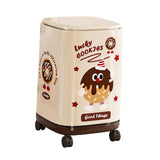 Maxbell Trash Can with Wheels and Lid Bathroom Bucket for Bedroom Guestroom Bathroom