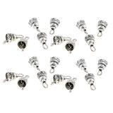 Maxbell 20Pcs DIY Handmade Vintage Alloy Small Tibetan Silver Bell Pendants Crafts