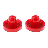 Maxbell Maxbell 2 Pieces Air Hockey Felt Pushers Goalie Handles Paddles Replacement Large Red