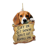 Maxbell Cute Dog Hanging Ornament Car Rearview Mirror Pendant for Bedroom Restaurant Style B